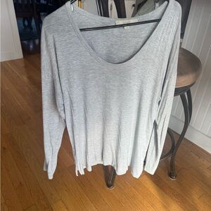 LOFT Light Gray Long Sleeve Women's Top